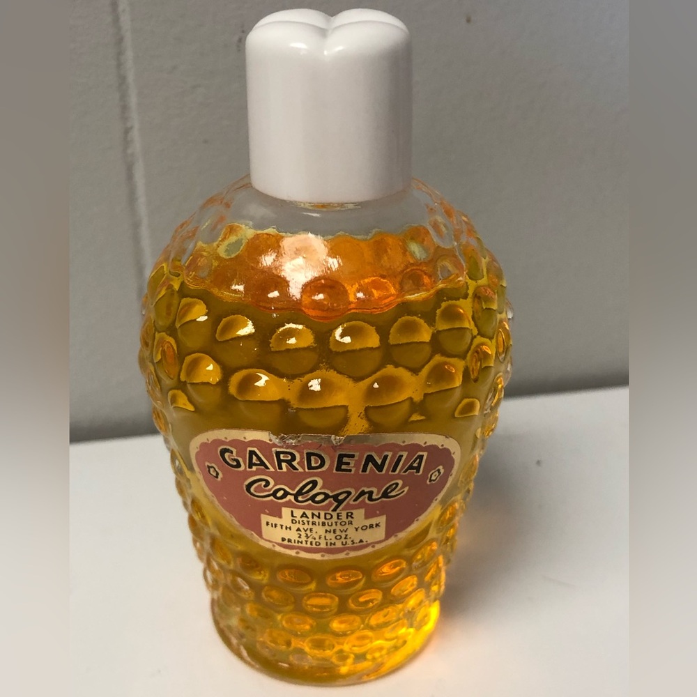Vintage Lander Gardenia 1950s Cologne 2 3/4 Fluid Ounces Lander 5th Avenue NY